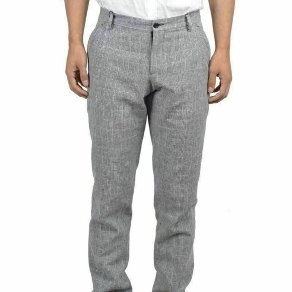 Dolce & Gabbana Linen Flat Front Dress Pants
